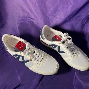 Armani Exchange Low-Top Mixed Media Sneaker Men's